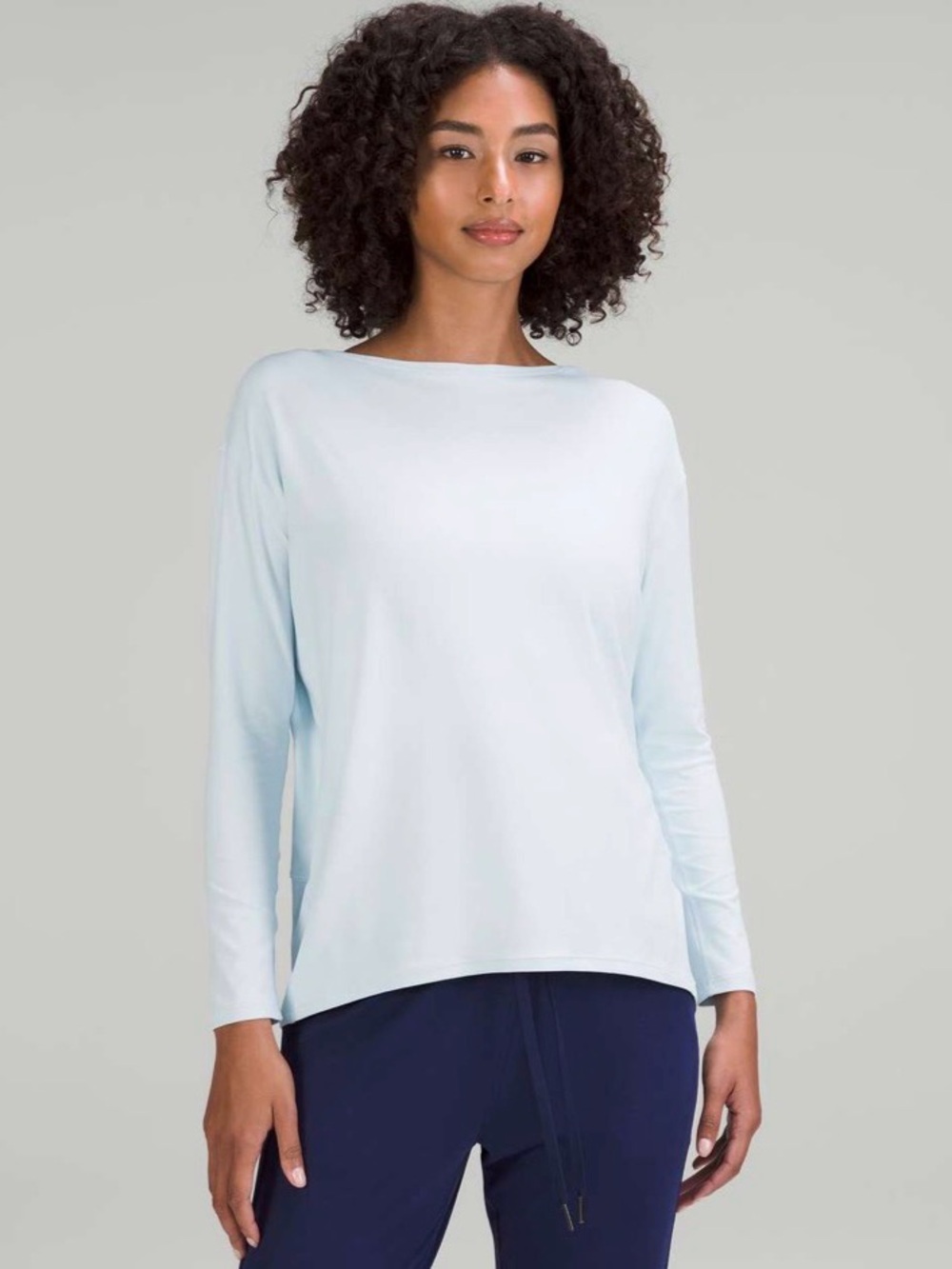 #333 Lululemon Back in Action Long Sleeve *Nulu Powder Blue Size 6